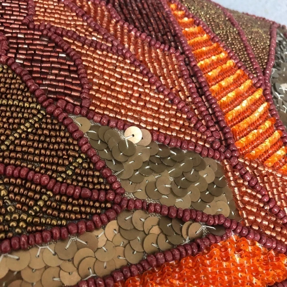 Fall Leaf Embellished Pillow